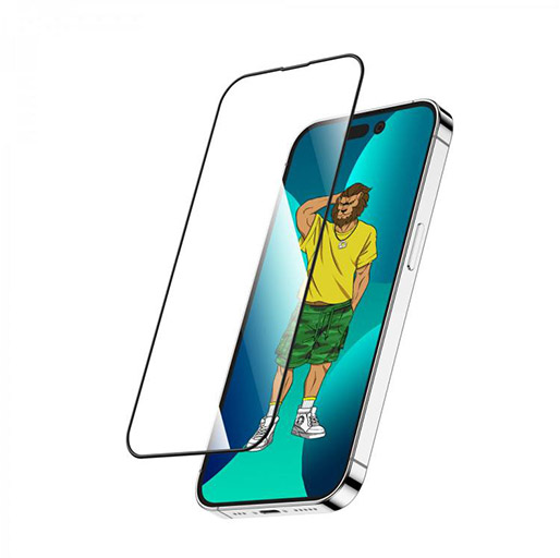 3D Silicone HD Glass Screen Protector-Black Edge/Clear 14 Pro