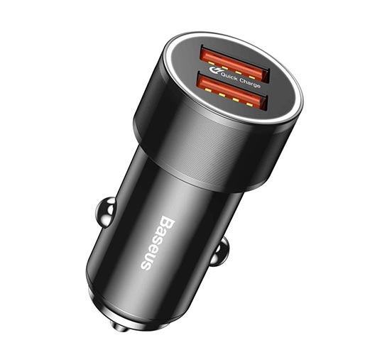 Baseus 36W Dual USB QC 3.0 Flash Car Charger CAXLD-B01