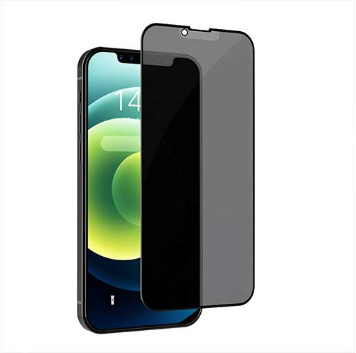 Devia Van Series Privacy PET Edge Twice-Tempered Glass Compatible for iPhone 13/13 Pro - Black