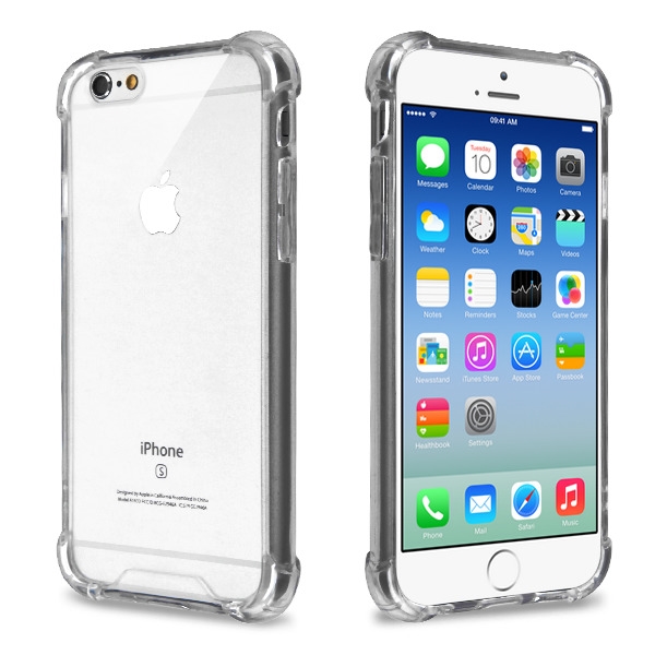 Atouch IPhone 6/6S Plus Clear Anti-Burst Shockproof Armor Phone Hard Silicone Case