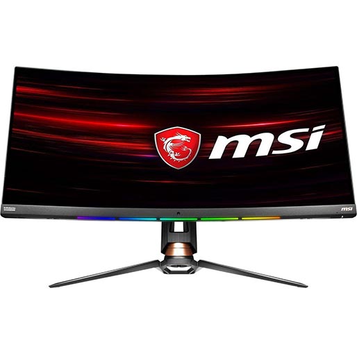 MSI Optix MPG341CQR 34" 3440 x 1440 UWHD 144Hz 1ms 2xHDMI DisplayPort USB Type-C AMD FreeSync HDR 400 Tilt Swivel Height Adjustable Backlit LED Curved Gaming Monitor