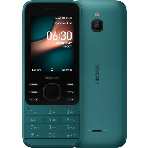 Nokia 6300 4G Feature Phone with Dual SIM- Cyan